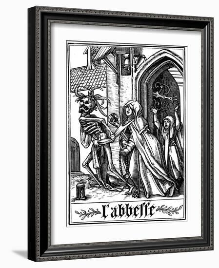 The Abbess Visited by Death, 1538-Hans Holbein the Younger-Framed Giclee Print