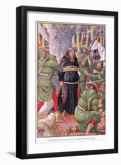 The Abbot of Saint Marie's Taken by Robin Hood, C.1920-Walter Crane-Framed Giclee Print