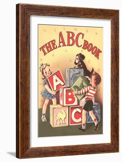 The ABC Cook Book, Children with Big Blocks-null-Framed Art Print