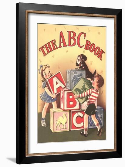 The ABC Cook Book, Children with Big Blocks-null-Framed Art Print