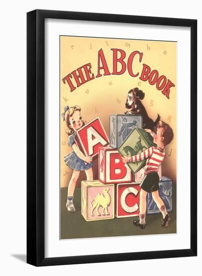 The ABC Cook Book, Children with Big Blocks-null-Framed Art Print