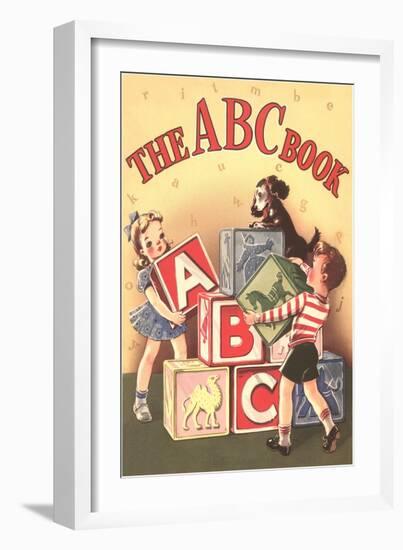 The ABC Cook Book, Children with Big Blocks-null-Framed Art Print