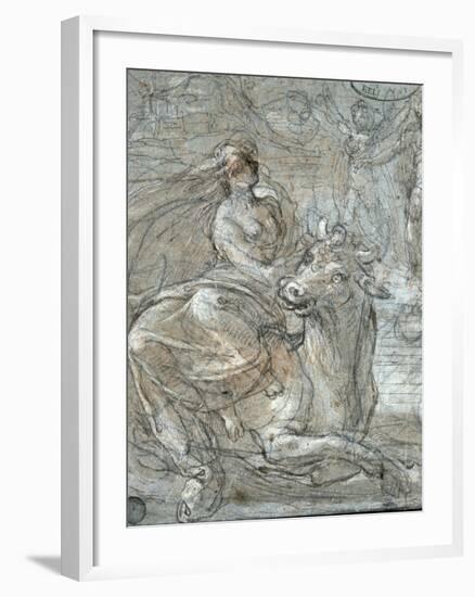 The Abduction of Europa-Prospero Fontana-Framed Giclee Print