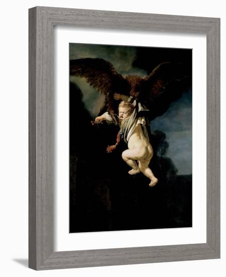 The Abduction of Ganymede, 1635-Rembrandt van Rijn-Framed Giclee Print