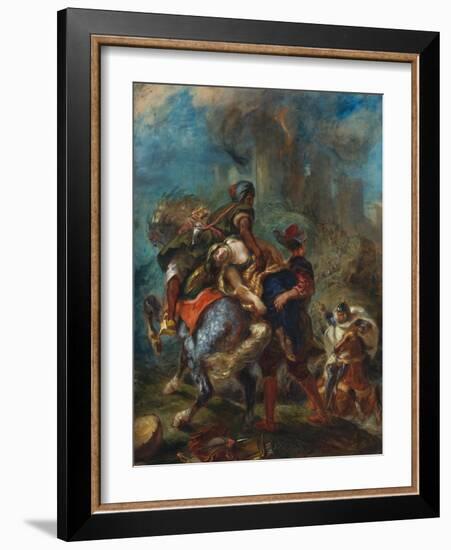 The Abduction of Rebecca, 1846-Eugene Delacroix-Framed Giclee Print