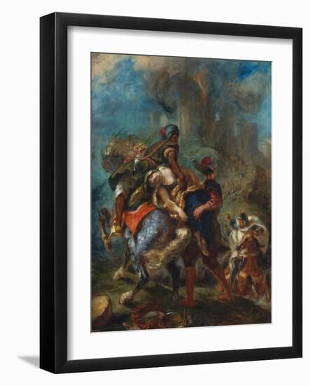 The Abduction of Rebecca, 1846-Eugene Delacroix-Framed Giclee Print