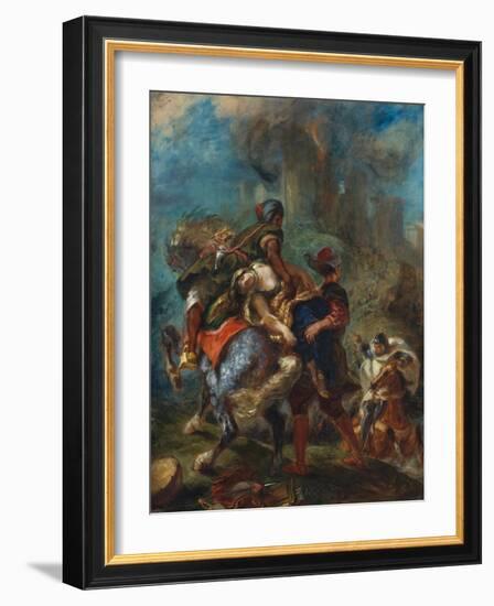 The Abduction of Rebecca, 1846-Eugene Delacroix-Framed Giclee Print