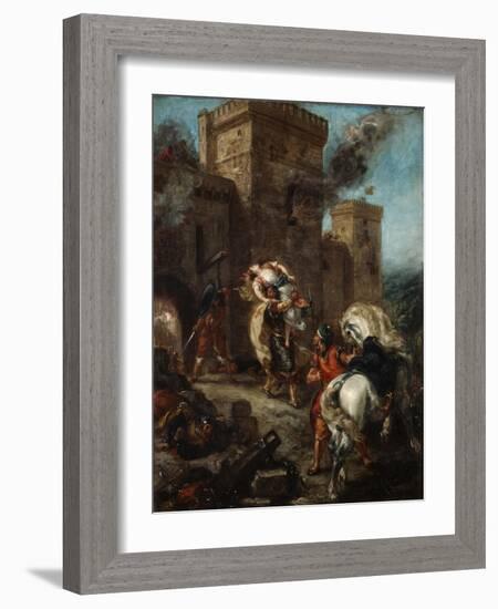 The Abduction of Rebecca, 1858-Eugene Delacroix-Framed Giclee Print