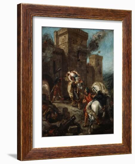 The Abduction of Rebecca, 1858-Eugene Delacroix-Framed Giclee Print