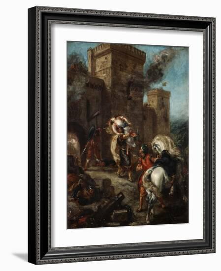 The Abduction of Rebecca, 1858-Eugene Delacroix-Framed Giclee Print