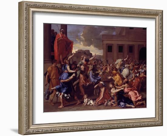 The Abduction of the Sabine Women, c.1633-34-Nicolas Poussin-Framed Giclee Print