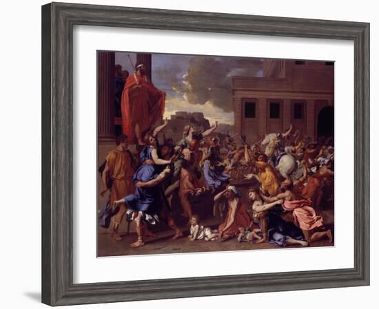 The Abduction of the Sabine Women, c.1633-34-Nicolas Poussin-Framed Giclee Print