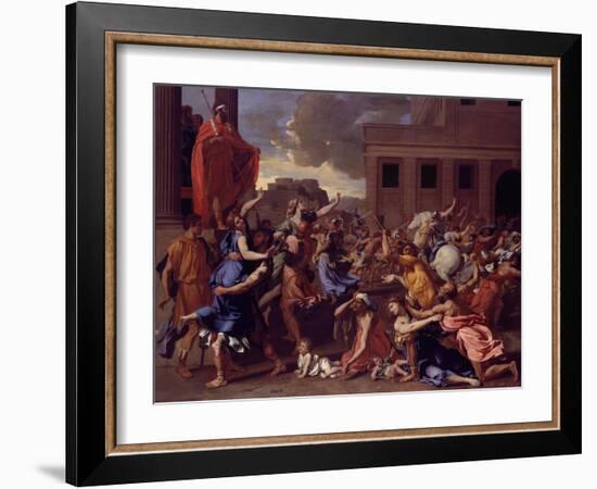 The Abduction of the Sabine Women, c.1633-34-Nicolas Poussin-Framed Giclee Print
