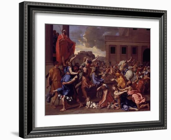 The Abduction of the Sabine Women, c.1633-34-Nicolas Poussin-Framed Giclee Print