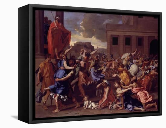 The Abduction of the Sabine Women, c.1633-34-Nicolas Poussin-Framed Premier Image Canvas