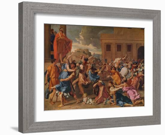 'The Abduction of the Sabine Women', c1633-Nicolas Poussin-Framed Giclee Print