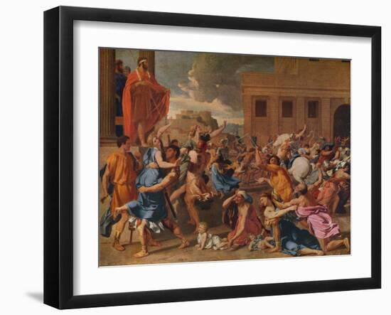 'The Abduction of the Sabine Women', c1633-Nicolas Poussin-Framed Giclee Print