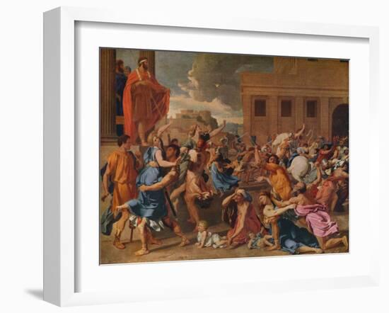 'The Abduction of the Sabine Women', c1633-Nicolas Poussin-Framed Giclee Print