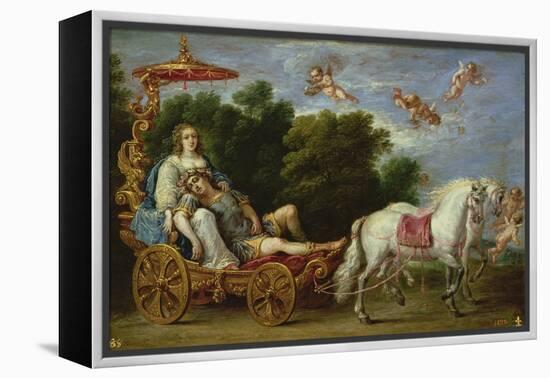 The Abduction of the Sleeping Rinaldo to the Fortunate Isle (Oil on Canvas)-David the Younger Teniers-Framed Premier Image Canvas
