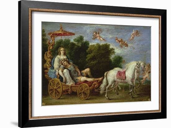 The Abduction of the Sleeping Rinaldo to the Fortunate Isle (Oil on Canvas)-David the Younger Teniers-Framed Giclee Print