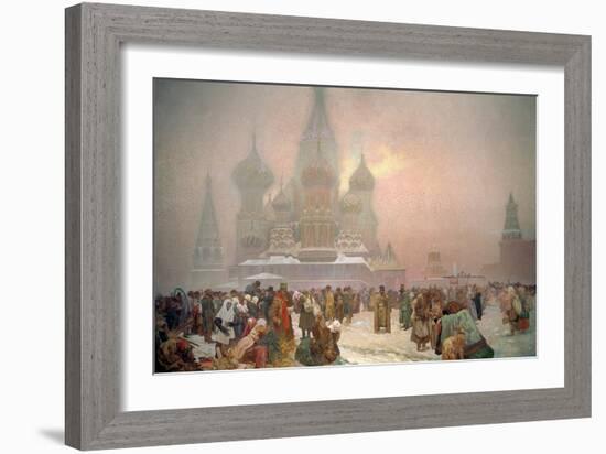 The Abolition of Serfdom, from the 'Slav Epic', 1914-Alphonse Mucha-Framed Giclee Print