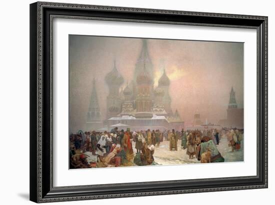 The Abolition of Serfdom, from the 'Slav Epic', 1914-Alphonse Mucha-Framed Giclee Print