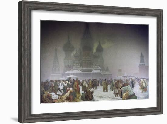 The Abolition of Serfdom in 1861, from the 'slav Epic', 1914-Alphonse Mucha-Framed Giclee Print