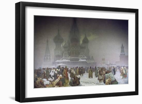 The Abolition of Serfdom in 1861, from the 'slav Epic', 1914-Alphonse Mucha-Framed Giclee Print