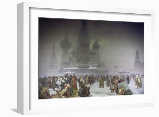 The Abolition of Serfdom in 1861, from the 'slav Epic', 1914-Alphonse Mucha-Framed Giclee Print