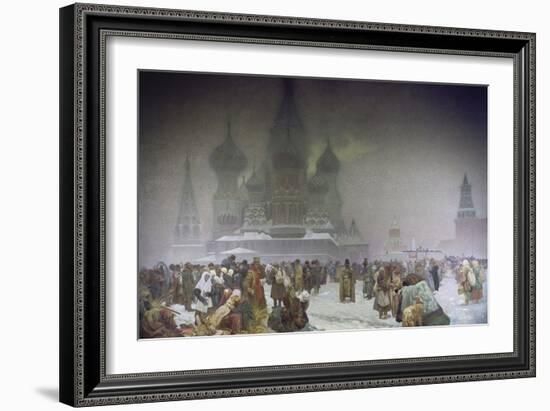 The Abolition of Serfdom in 1861, from the 'slav Epic', 1914-Alphonse Mucha-Framed Giclee Print