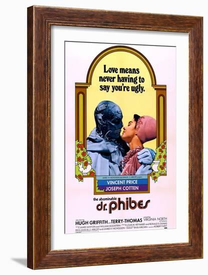 The Abominable Dr. Phibes, Vincent Price, Virginia North, 1971-null-Framed Premium Giclee Print