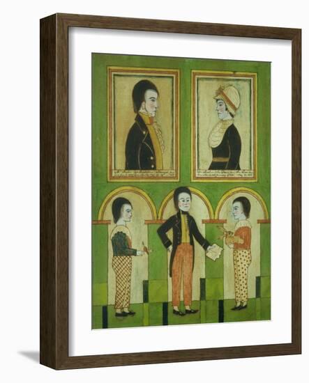 The Abraham Pixler Family, c.1815-American School-Framed Giclee Print