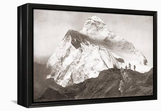 The Abruzzi Spur on the K2 Mountain. from the Year 1910 Illustrated-null-Framed Premier Image Canvas