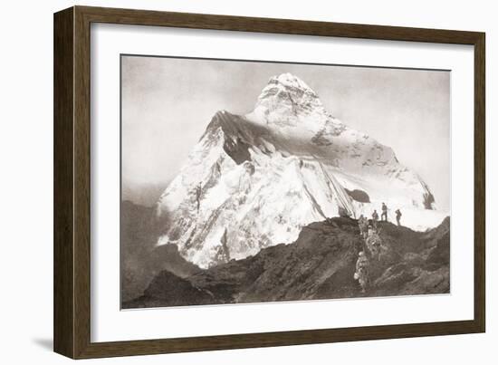 The Abruzzi Spur on the K2 Mountain. from the Year 1910 Illustrated-null-Framed Giclee Print