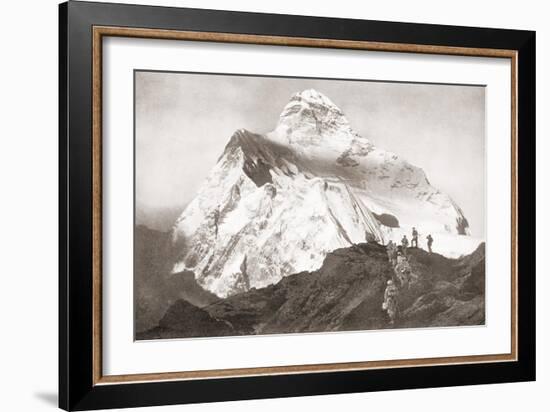 The Abruzzi Spur on the K2 Mountain. from the Year 1910 Illustrated-null-Framed Giclee Print