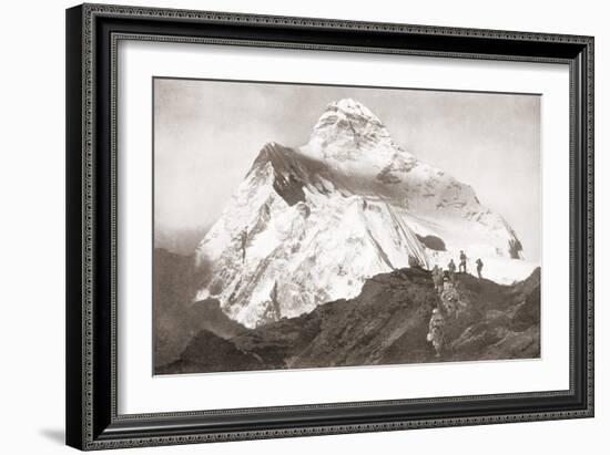 The Abruzzi Spur on the K2 Mountain. from the Year 1910 Illustrated-null-Framed Giclee Print