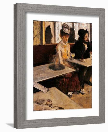 The Absinthe Absinthe Drinker-Edgar Degas-Framed Giclee Print