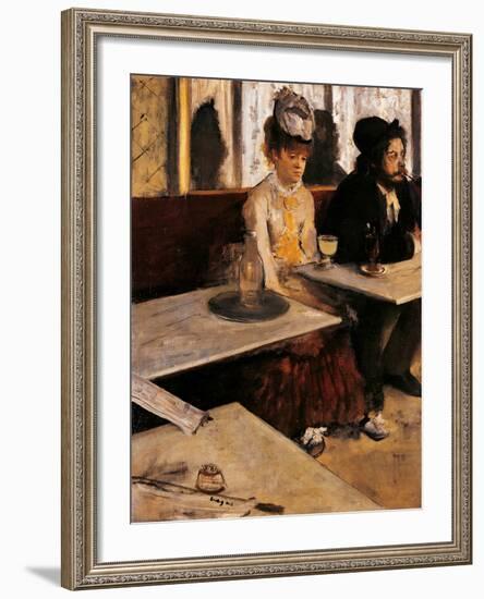 The Absinthe Absinthe Drinker-Edgar Degas-Framed Giclee Print