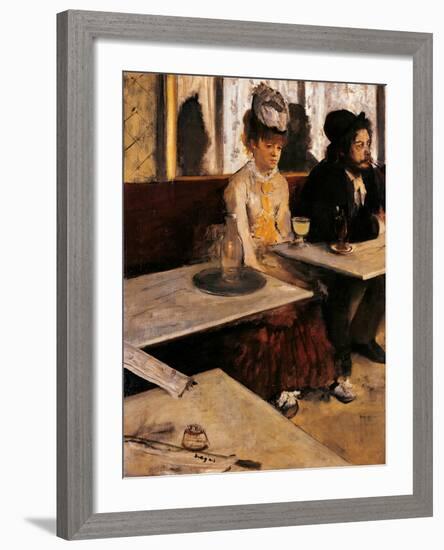 The Absinthe Absinthe Drinker-Edgar Degas-Framed Giclee Print