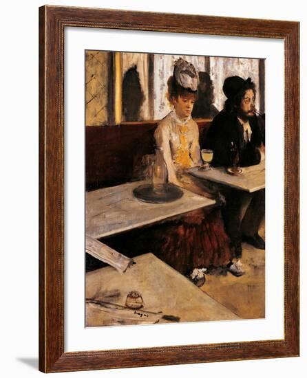 The Absinthe Absinthe Drinker-Edgar Degas-Framed Giclee Print