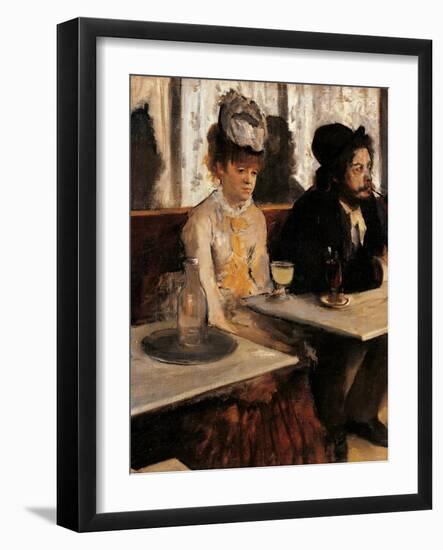 The Absinthe Absinthe Drinker-Edgar Degas-Framed Premium Giclee Print