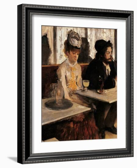 The Absinthe Absinthe Drinker-Edgar Degas-Framed Premium Giclee Print