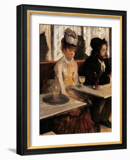 The Absinthe Absinthe Drinker-Edgar Degas-Framed Premium Giclee Print