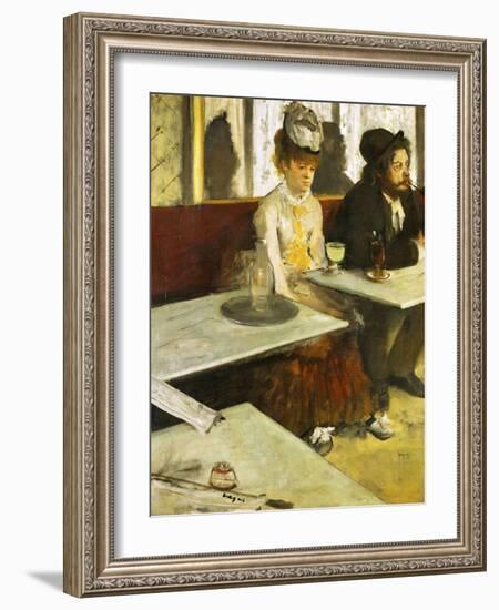 The Absinthe Drinker Or Glass of Absinthe, 1876-Edgar Degas-Framed Giclee Print