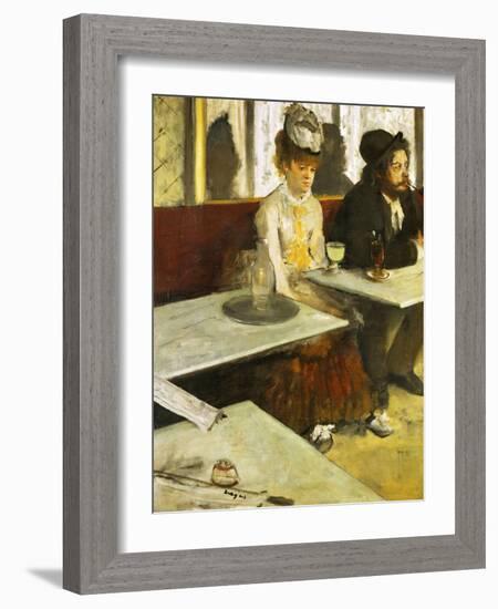 The Absinthe Drinker Or Glass of Absinthe, 1876-Edgar Degas-Framed Giclee Print