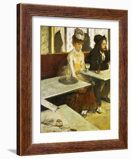 The Absinthe Drinker Or Glass of Absinthe, 1876-Edgar Degas-Framed Giclee Print