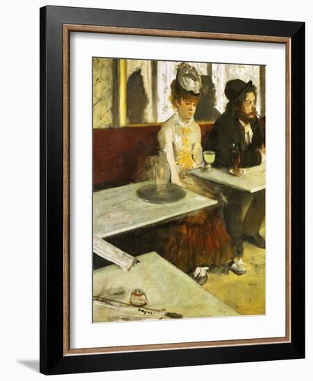 The Absinthe Drinker Or Glass of Absinthe, 1876-Edgar Degas-Framed Giclee Print