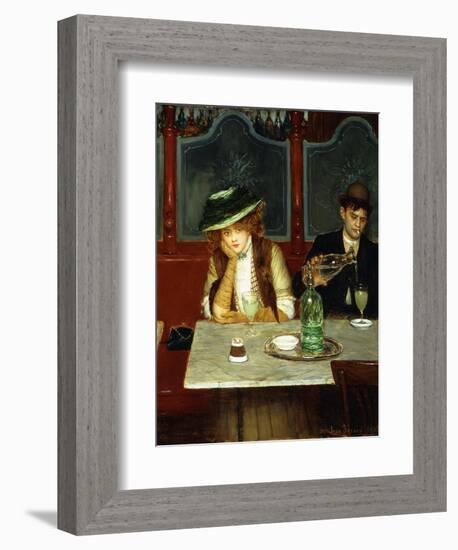 The Absinthe Drinkers, 1908-Jean Béraud-Framed Giclee Print