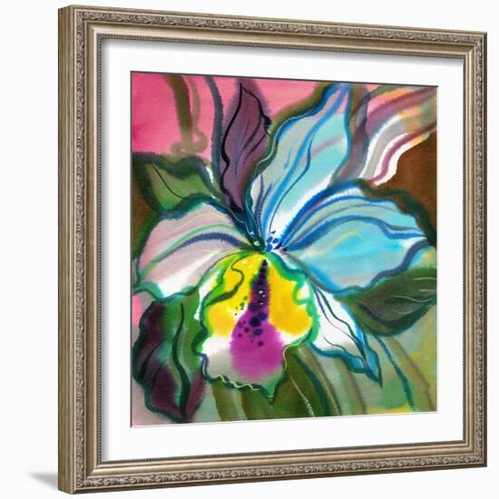 The Abstract Flowers Drawn On A Paper-balaikin2009-Framed Art Print