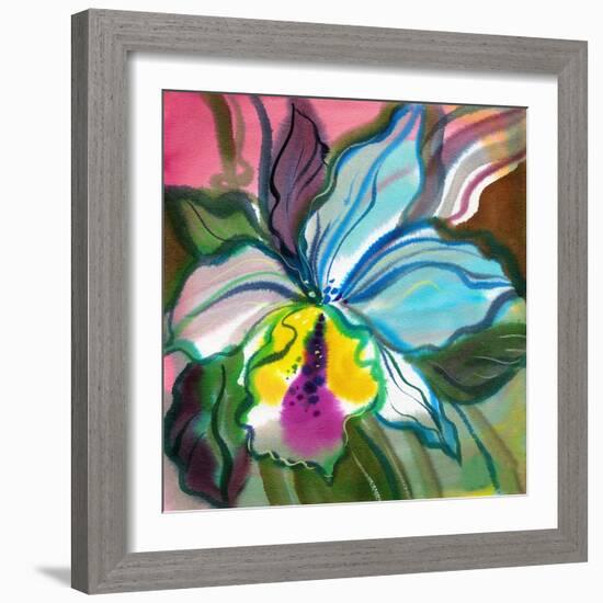 The Abstract Flowers Drawn On A Paper-balaikin2009-Framed Art Print